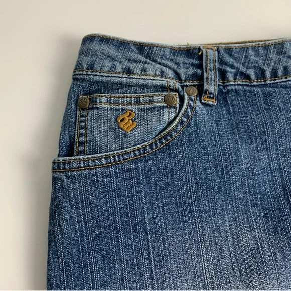 Vintage Rocawear Jean Mini Skirt Y2k Hip Hop Blue Denim Womens Size 9/10 - Picture 9 of 11